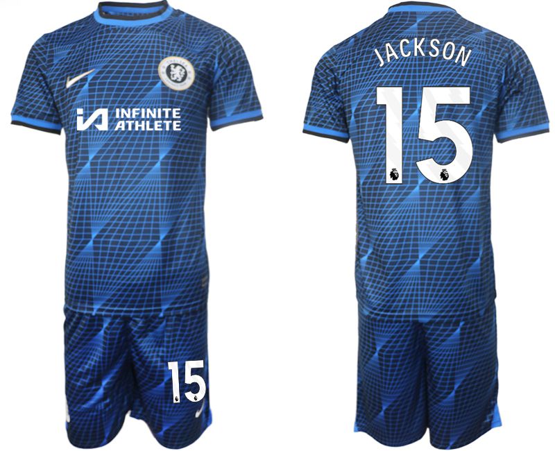 Men 2023-2024 Club Chelsea away blue #15 Soccer Jersey->->Soccer Club Jersey